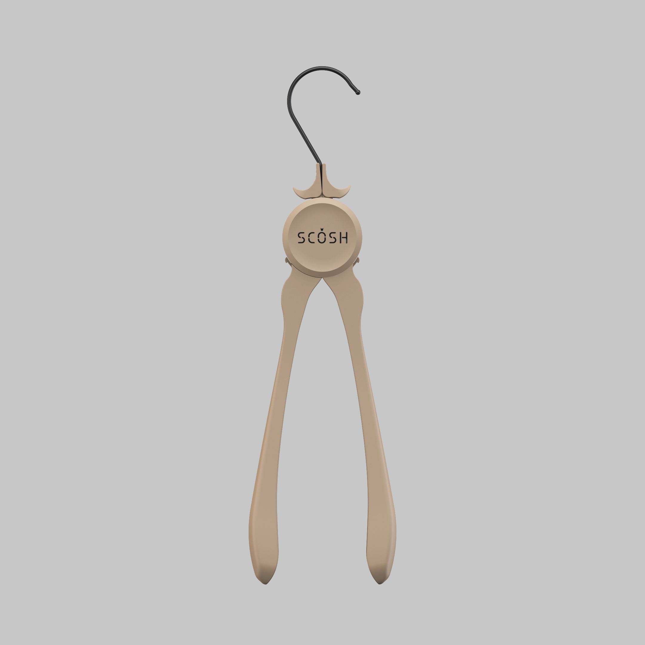 SCOSH Kleiderbügel – 3er-Set beige glänzend