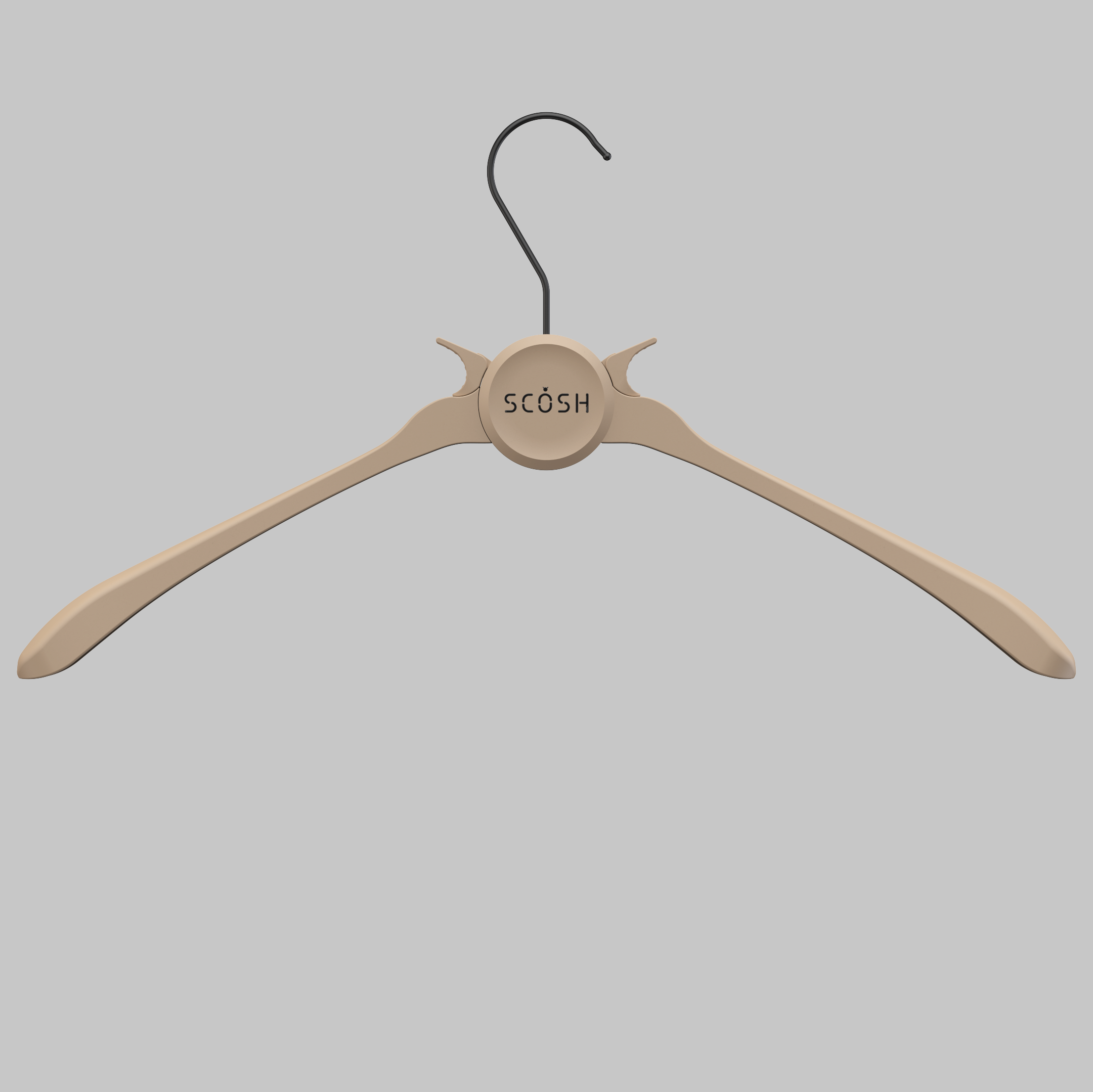 SCOSH Kleiderbügel – 3er-Set beige glänzend