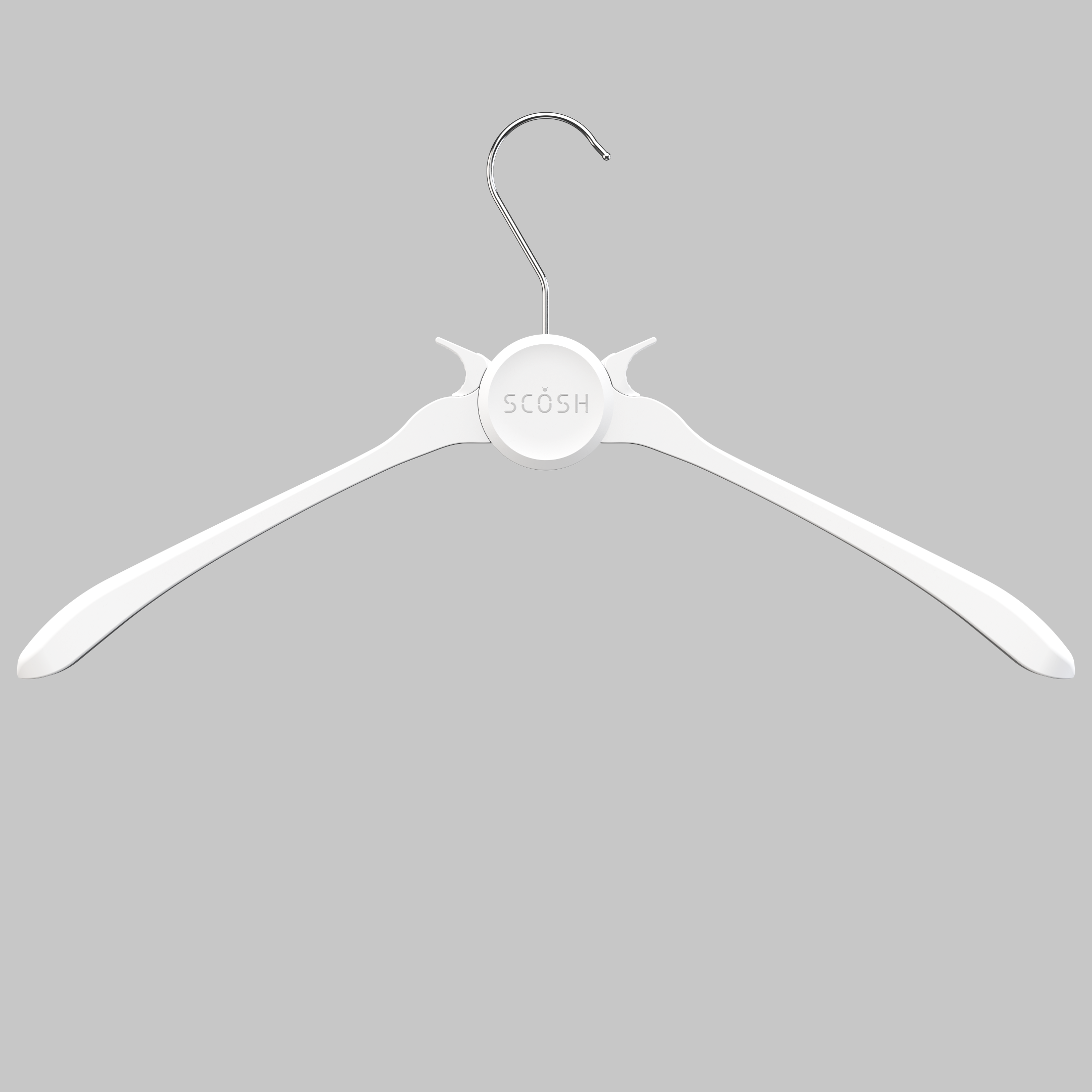 SCOSH Kleiderbügel – 3er-Set weiss glänzend